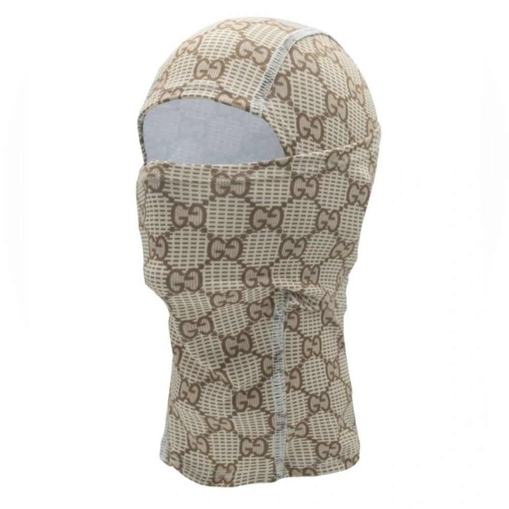 Bravest Studios Beige and Brown Patterned Balaclava Hat